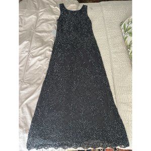 sequin embellish floor length dress